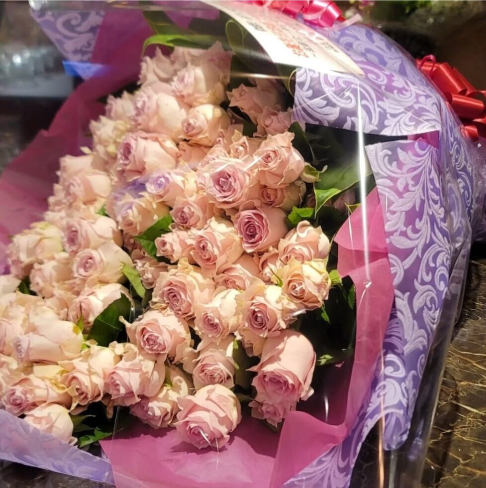 花束35(ピンク薔薇のみ2)
