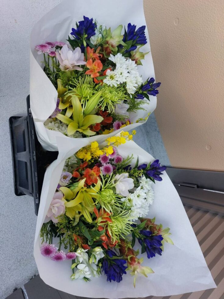 枕花・法事用仏花束01(一対)